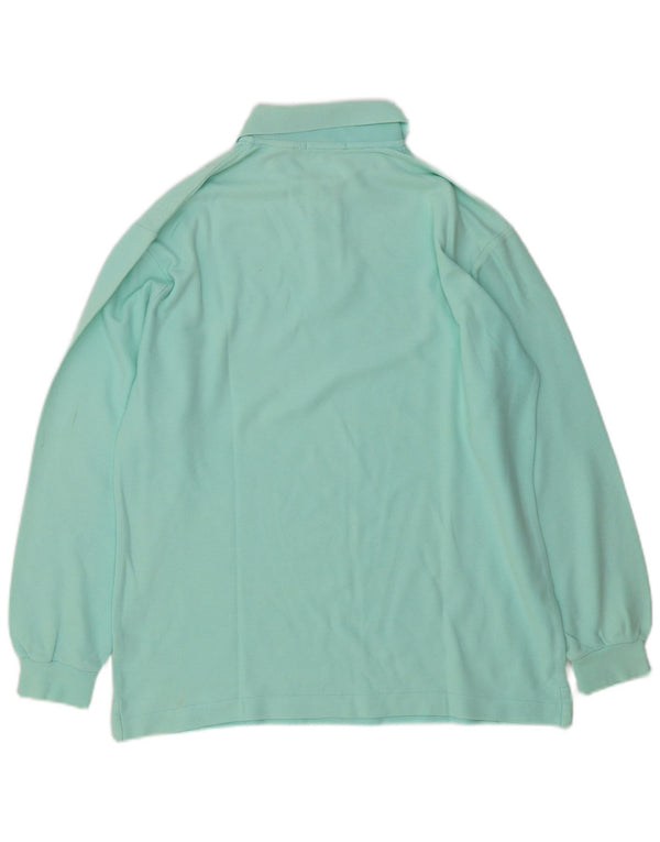 Camisa polo masculina Fila manga comprida IT 48 algodão turquesa médio