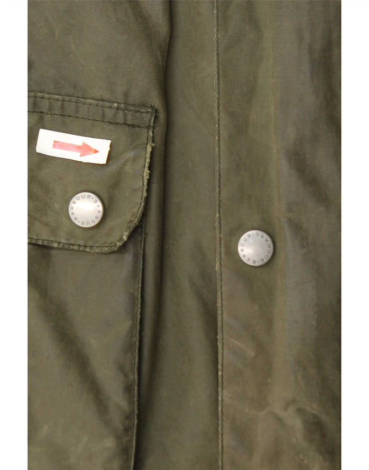 Jaqueta masculina de algodão encerado Barbour Reino Unido 36 algodão verde pequeno