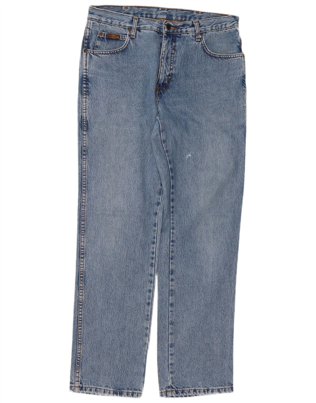 WRANGLER Masculino Texas Straight Jeans W33 L32 Azul Algodão