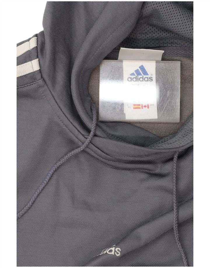 ADIDAS Mens Hoodie Jumper UK 34/36 Pequeno Cinza