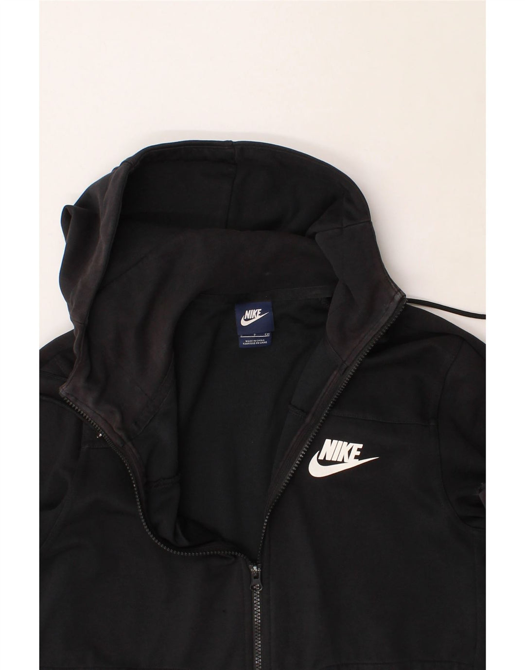 NIKE Mens Zip Hoodie Sweater UK 10 Small Black Cotton Vintage Nike and Second-Hand Nike from Messina Hembry 