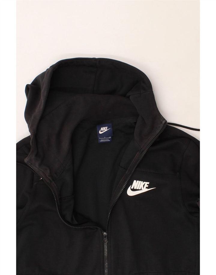NIKE Mens Zip Hoodie Sweater UK 10 Small Black Cotton Vintage Nike and Second-Hand Nike from Messina Hembry 