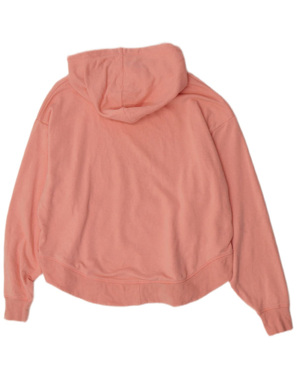Jumper feminino com capuz grande Champion UK 14 algodão rosa médio