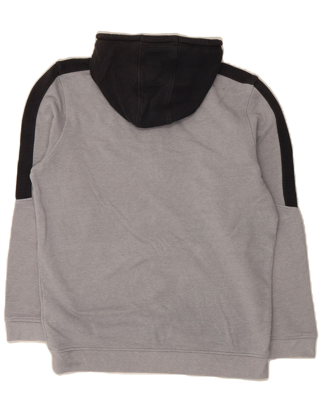 UNDER ARMOUR Mens Zip Neck Hoodie Jumper Medium Grey Colourblock Cotton Vintage Under Armour and Second-Hand Under Armour from Messina Hembry 