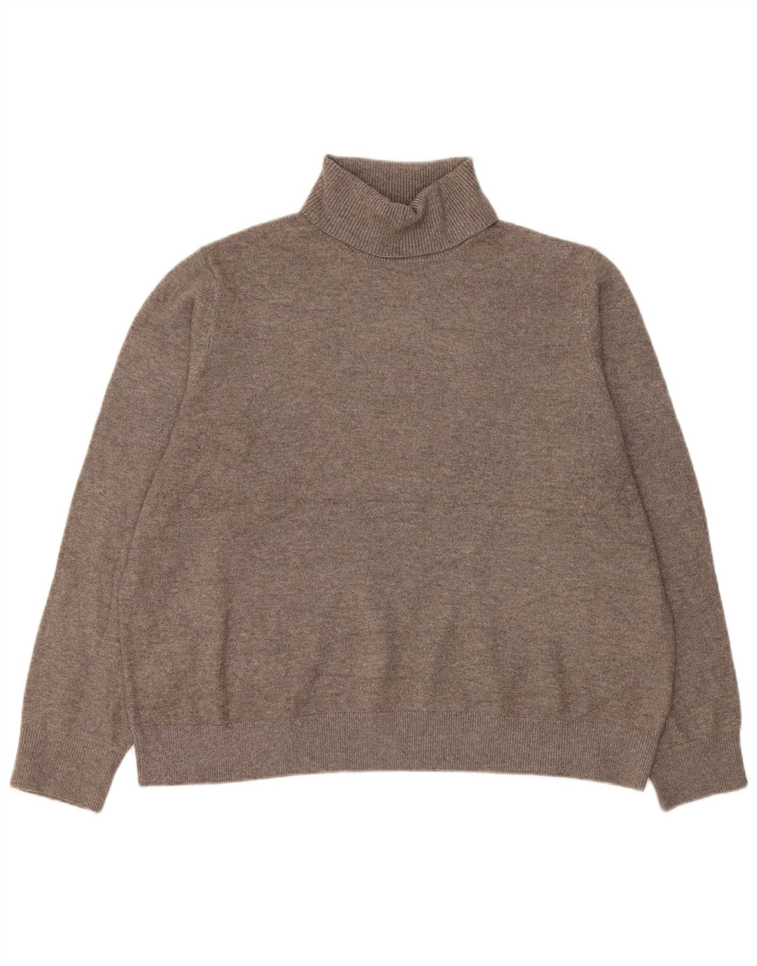 Suéter feminino Marks & Spencer com gola redonda grande Reino Unido 16 grande cinza