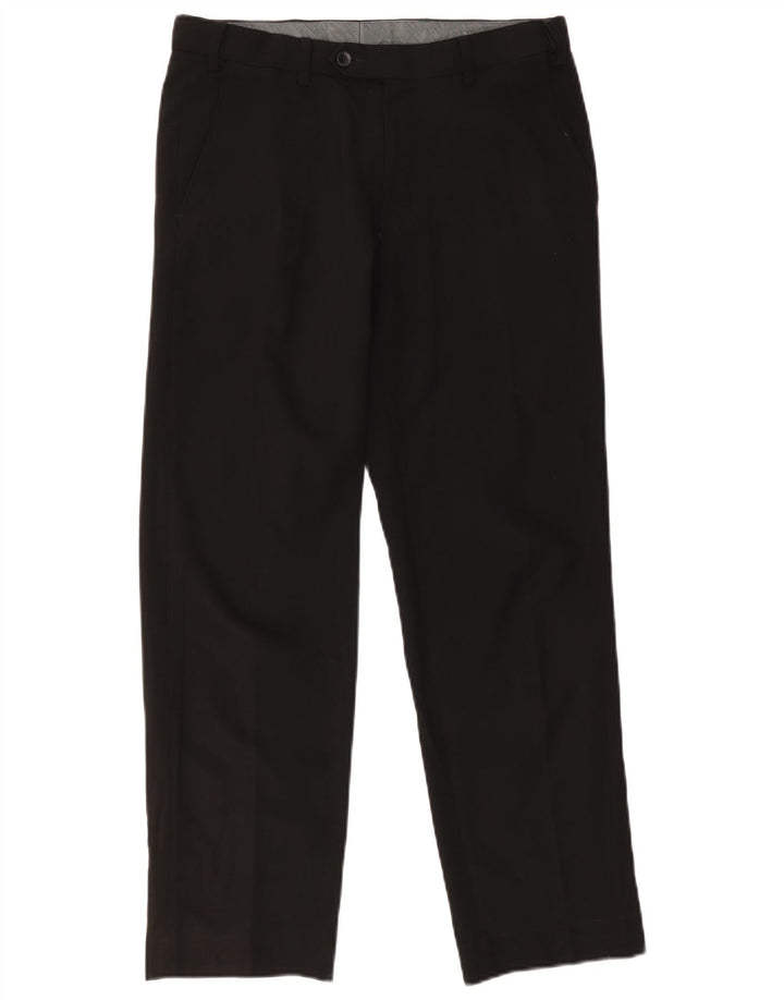 Calça Chino Regular Masculina Marks & Spencer W32 L29 Poliéster Preto