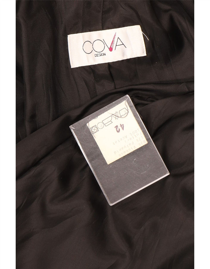 Casaco feminino vintage oversized com peito duplo IT 42 viscose cinza médio