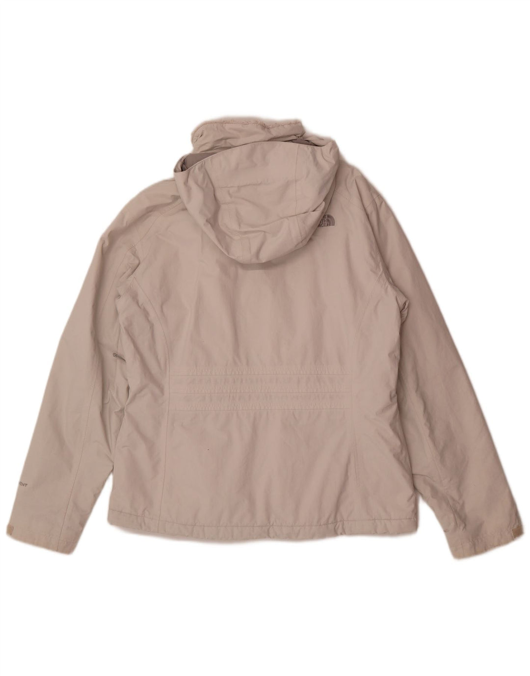 Jaqueta corta-vento feminina com capuz The North Face Reino Unido 16 grande poliéster cinza