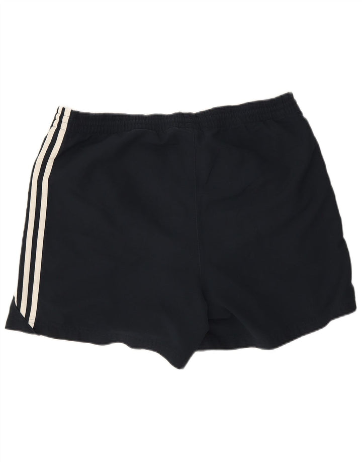 Shorts esportivos masculinos Adidas grande poliéster preto