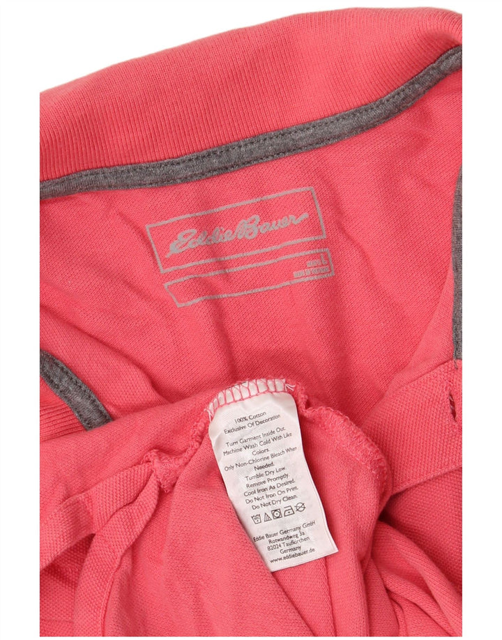 Camisa polo masculina EDDIE BAUER grande algodão rosa