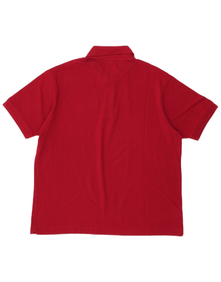 Camisa polo masculina Lacoste Classic Fit tamanho 6 XL algodão vermelho