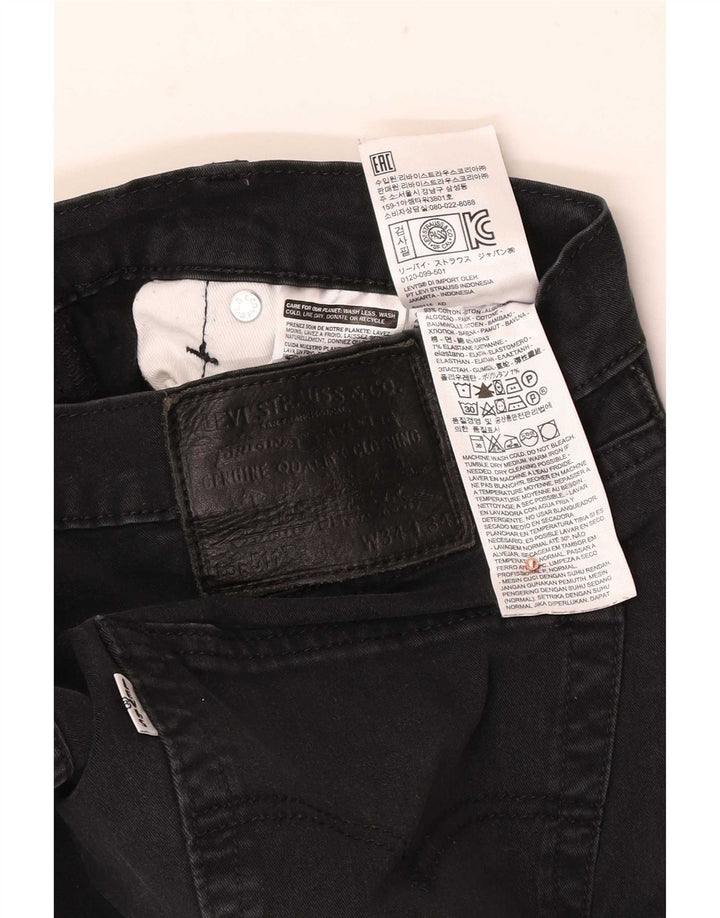 Levi's Masculino 511 Slim Jeans W34 L34 Algodão Preto