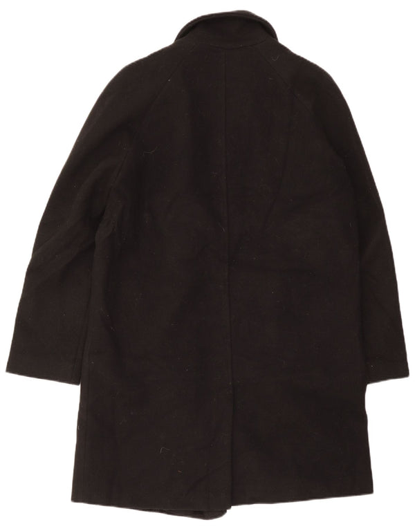 Casaco feminino oversized com peito duplo Topshop UK 10 poliéster preto pequeno