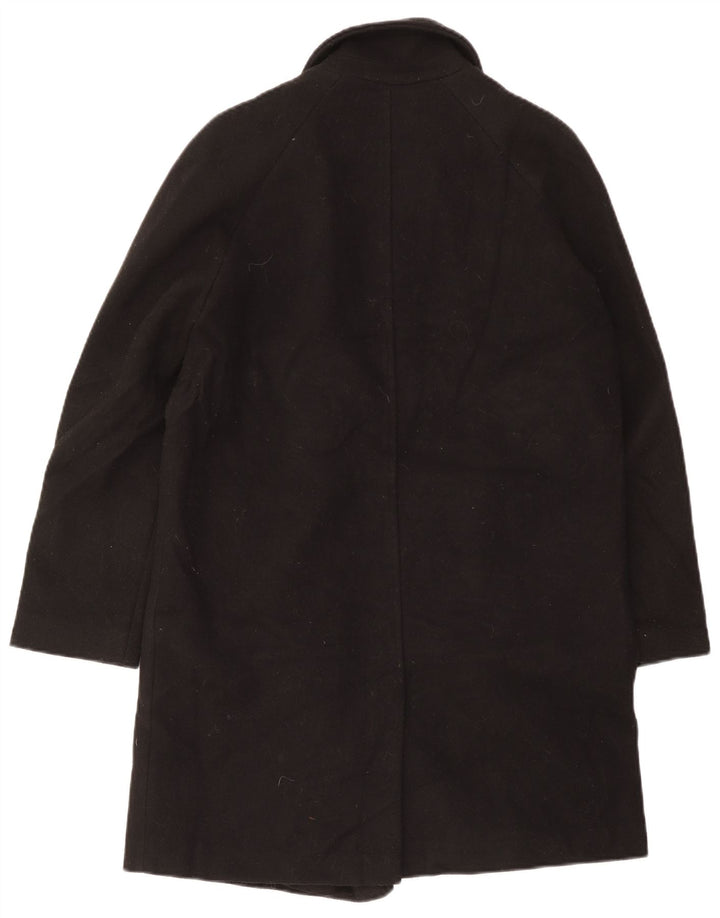 Casaco feminino oversized com peito duplo Topshop UK 10 poliéster preto pequeno