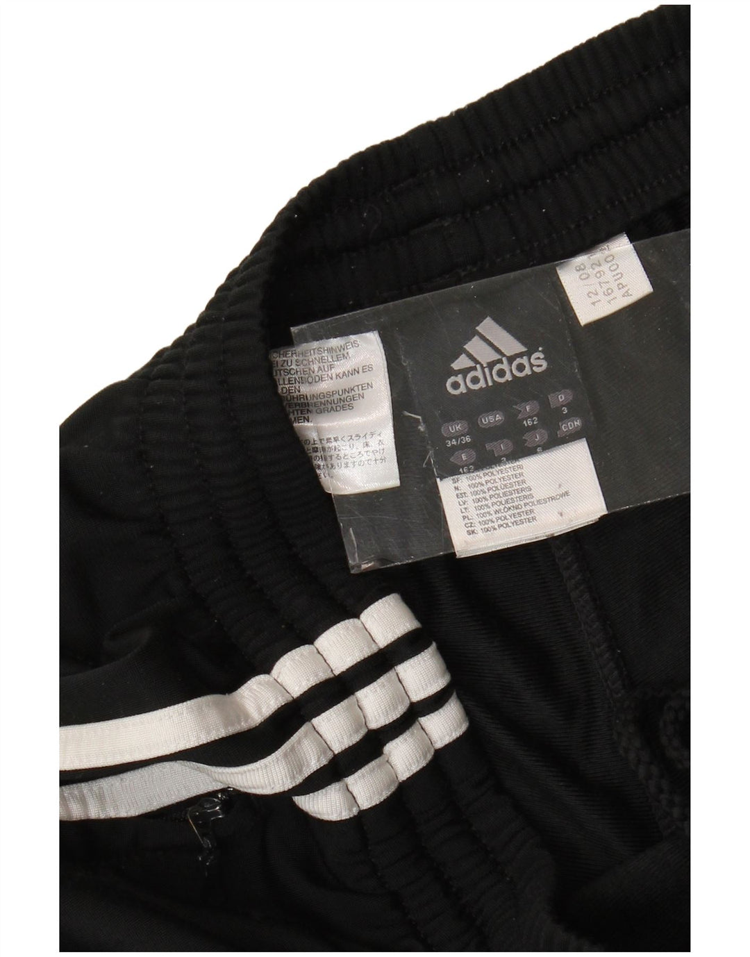 Adidas Mens Treino Calças Joggers EU 34/36 Pequeno Poliéster Preto