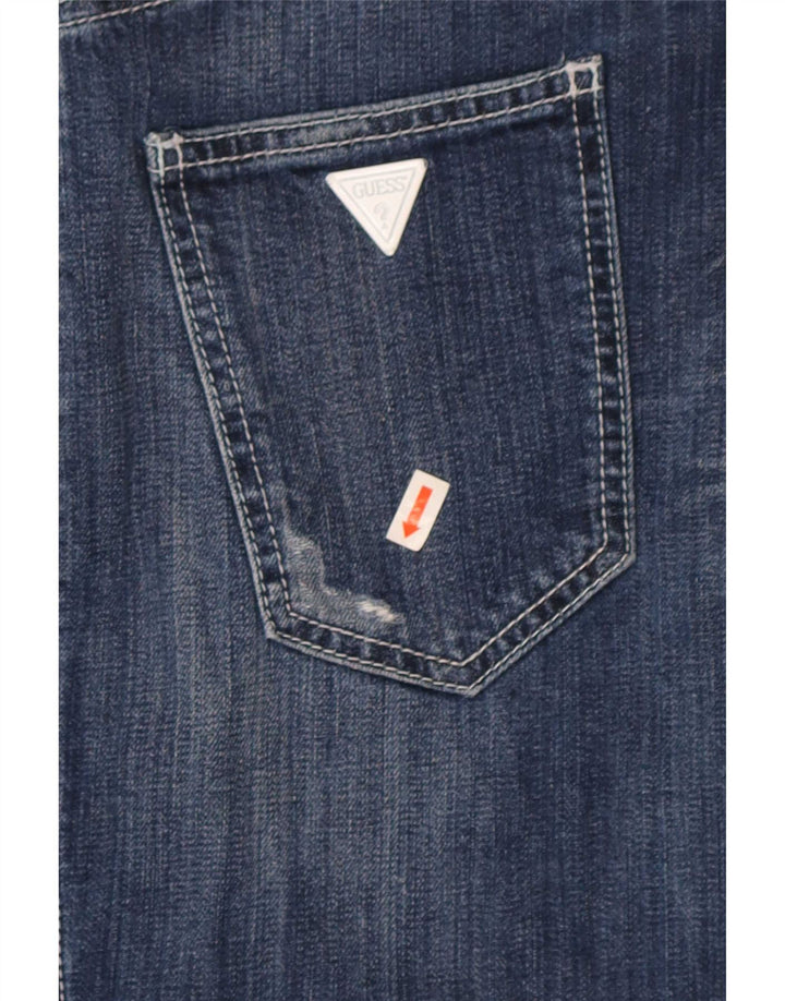 Saia jeans feminina Guess W28 azul médio