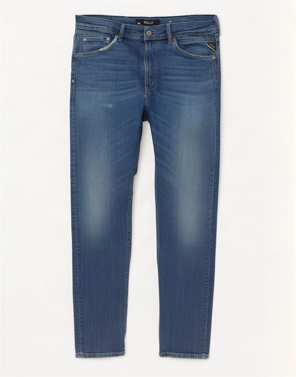 Replay Masculino Jondrill Skinny Jeans W36 L32 Azul Algodão