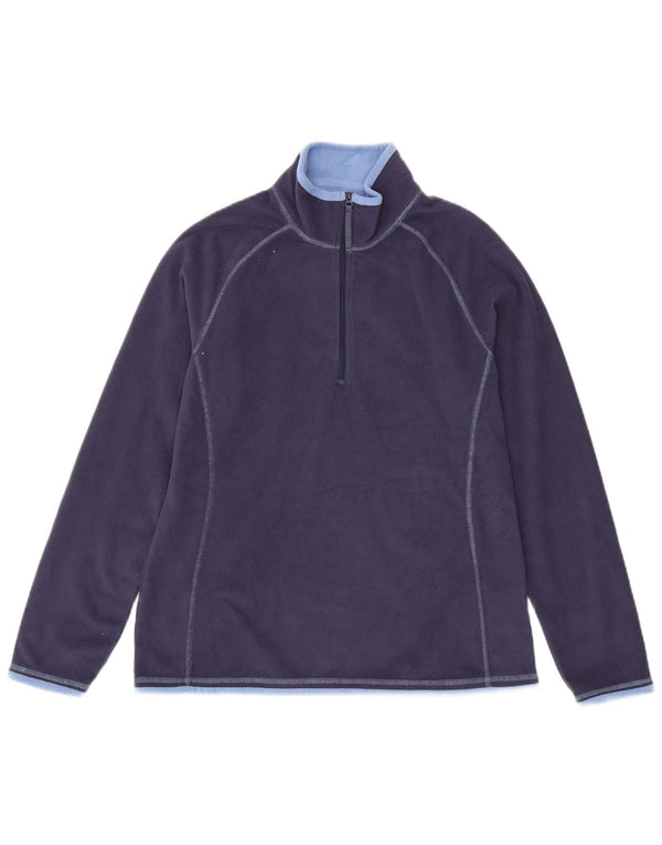 Suéter de lã feminino Mountain Warehouse com zíper e gola UK 14 grande azul marinho