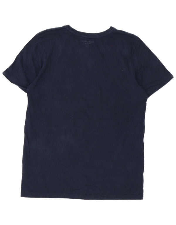 Camiseta masculina Jack & Jones Slim Fit gráfica grande algodão azul marinho
