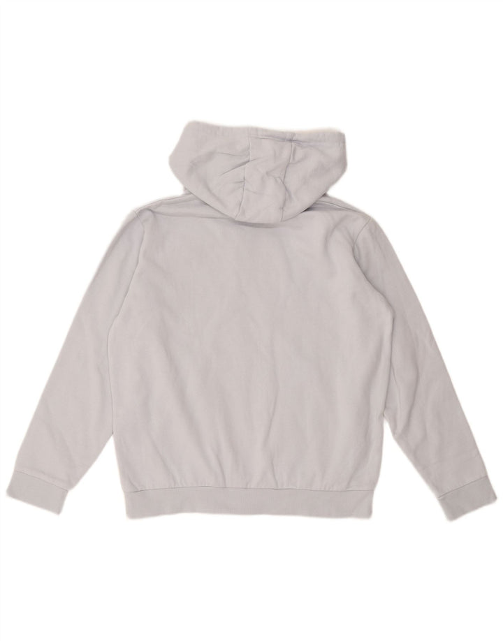ELLESSE moletom com capuz feminino UK 12 algodão azul médio