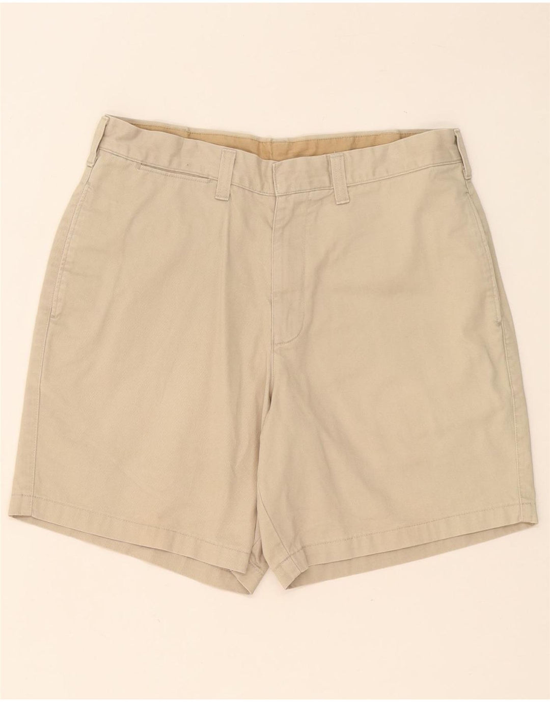 Shorts chino masculino MARKS & SPENCER W34 grande algodão bege