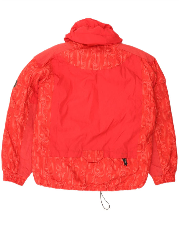 Jaqueta de esqui masculina Fila Graphic com capuz IT 48 XL poliéster geométrico vermelho