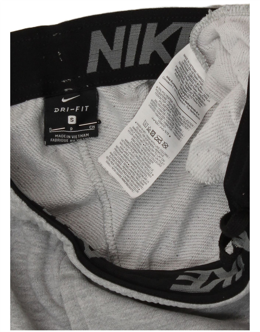 Calça de treino feminina Nike Joggers UK 10 pequeno cinza poliéster