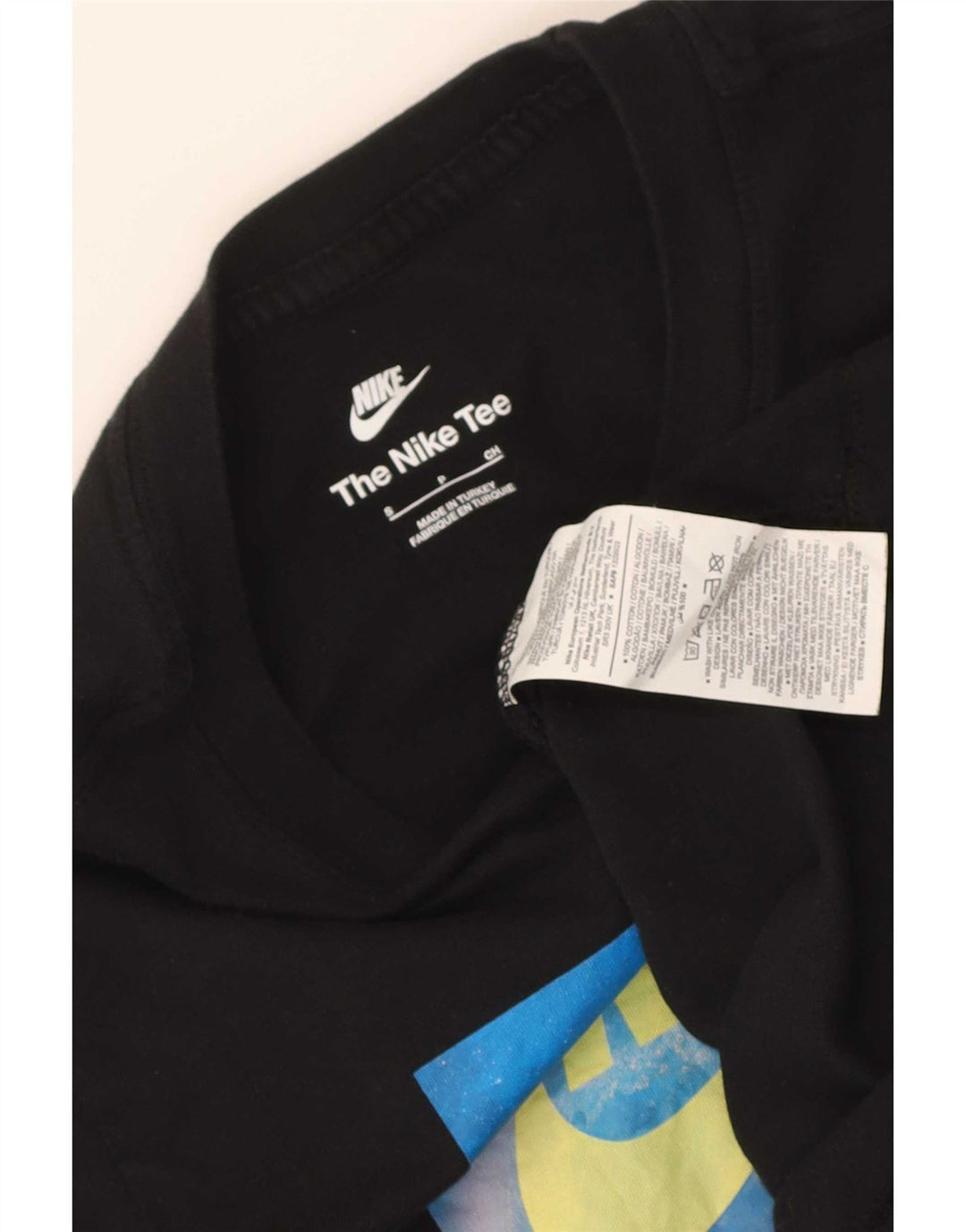 Camiseta Nike masculina gráfica top pequeno algodão preto