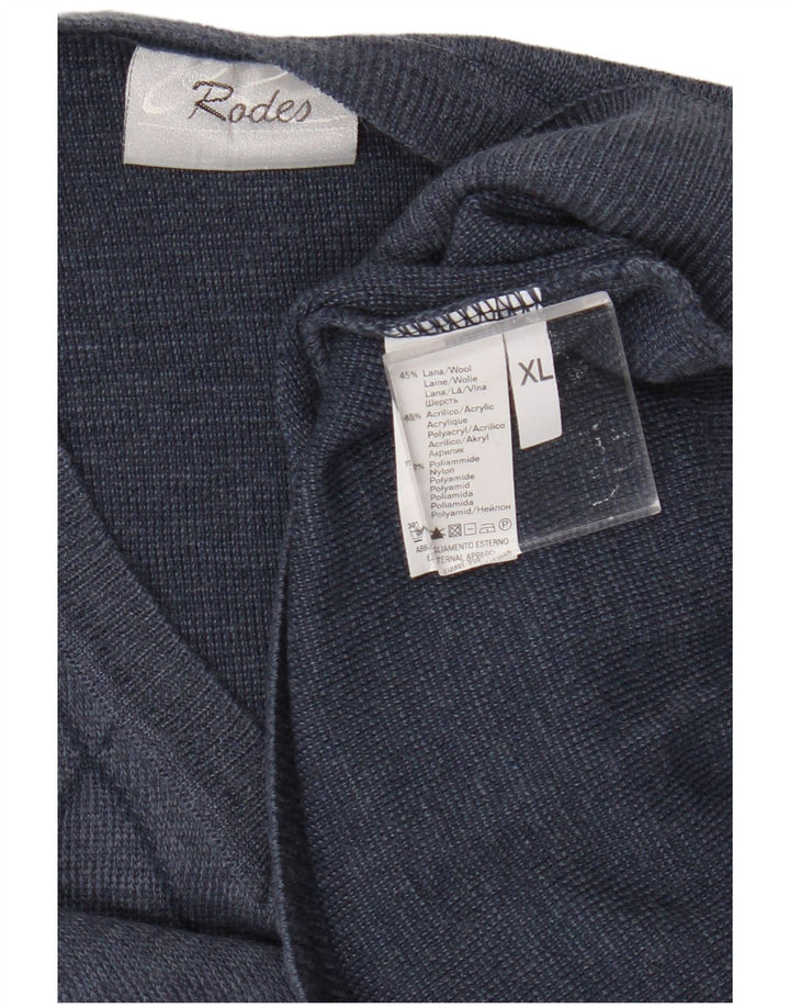 Rodes Mens Colete Regata XL Azul Argyle/Lã Diamante