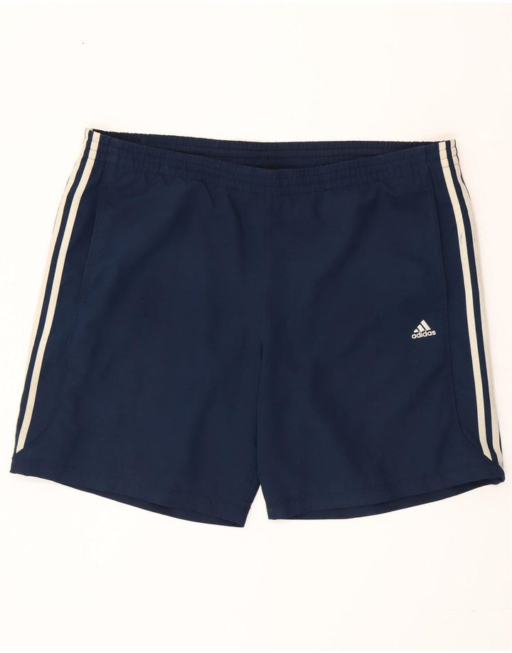 Shorts esportivos masculinos Adidas XL azul marinho poliéster