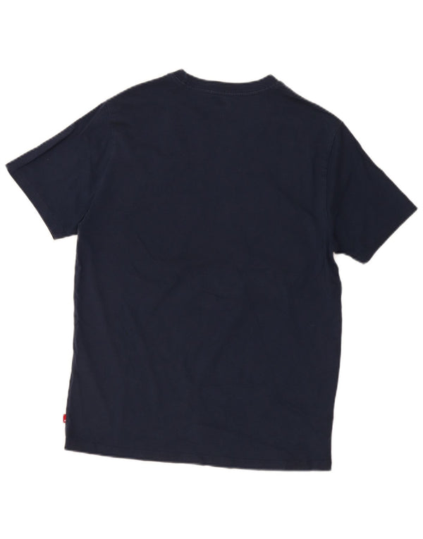 Camiseta masculina Levi's Standard Fit gráfica top médio algodão azul marinho