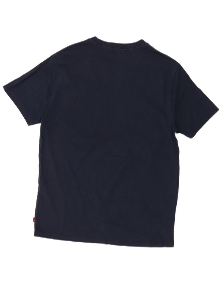 Camiseta masculina Levi's Standard Fit gráfica top médio algodão azul marinho
