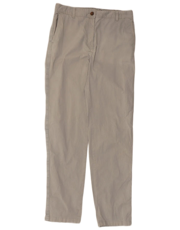Calça chino feminina de cintura alta Marks & Spencer Reino Unido 10 pequena W30 L30 cinza
