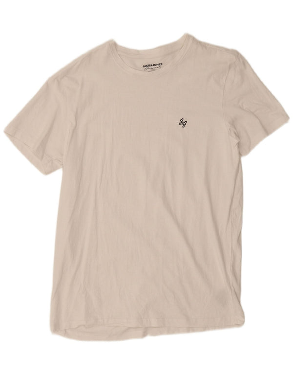 Camiseta masculina Jack & Jones grande algodão branco