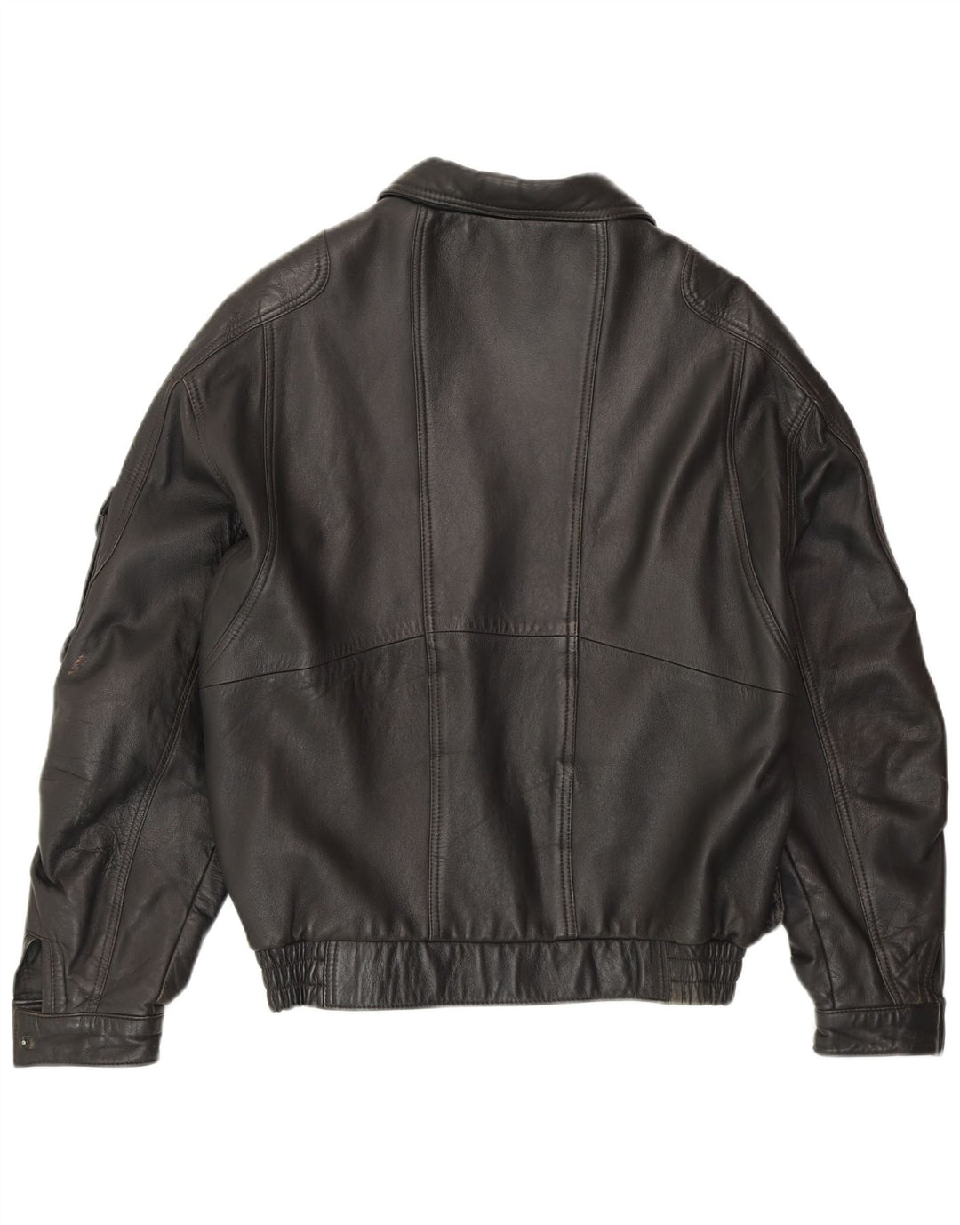 Jaqueta de couro masculina FATIGUE UK 38 couro preto médio