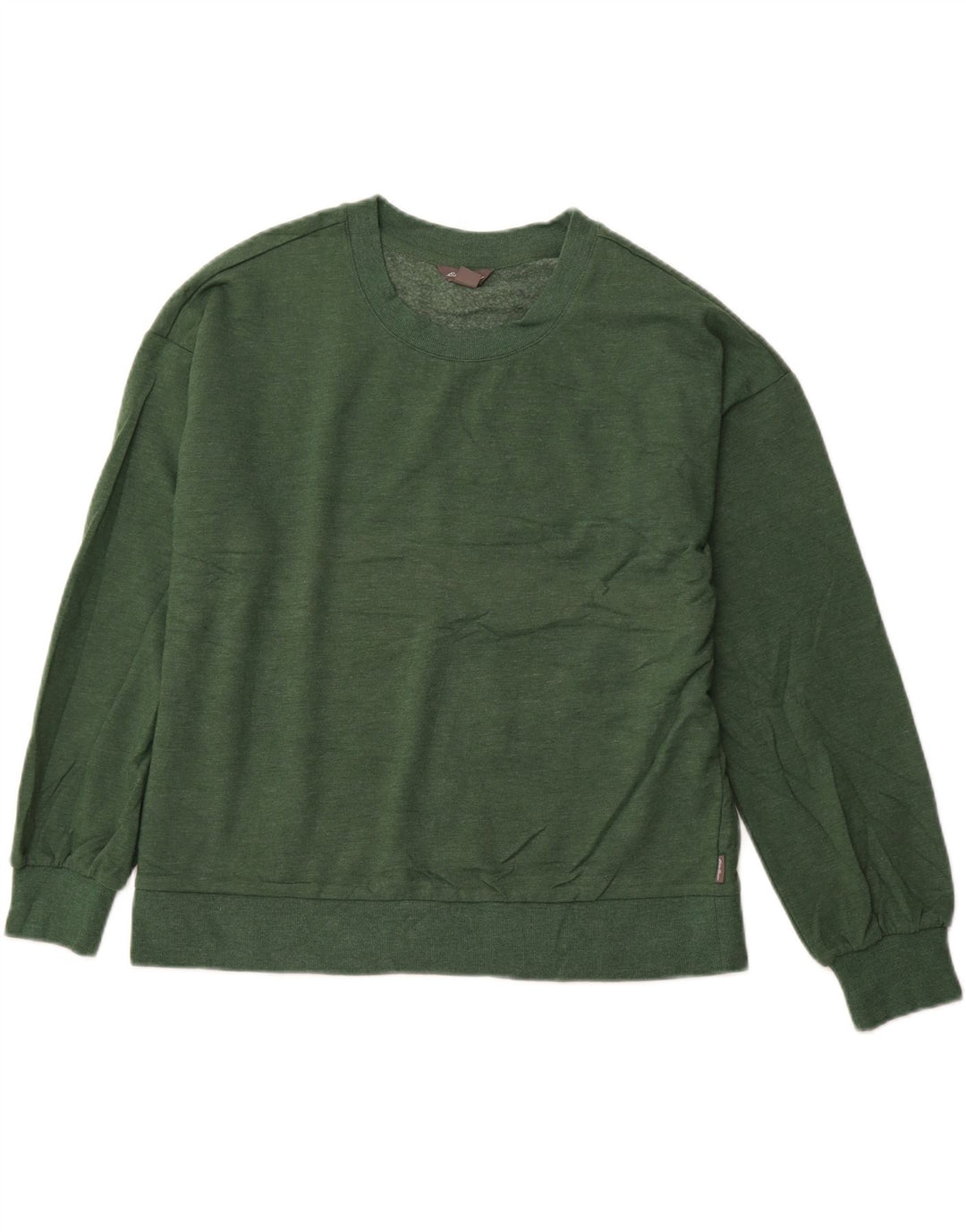 EDDIE BAUER moletom feminino jumper UK 14 algodão verde médio