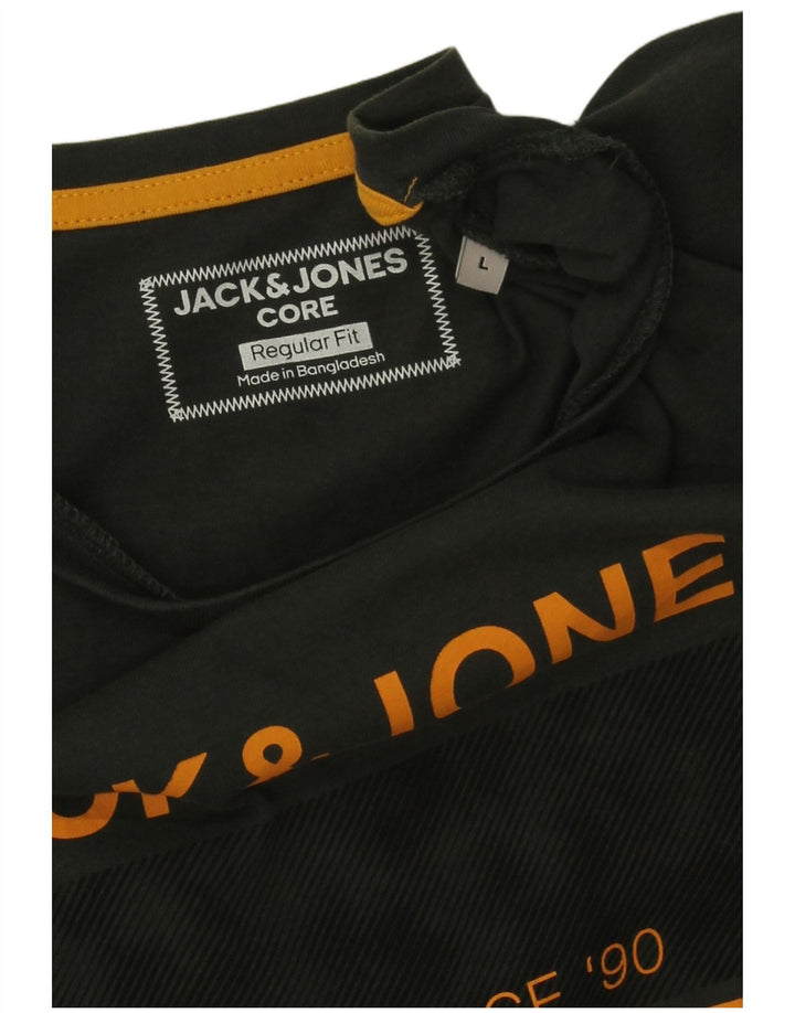 Camiseta masculina Jack & Jones Regular Fit com estampa gráfica grande verde