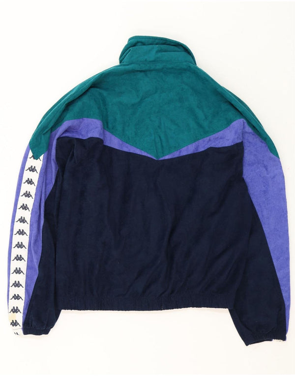 Jaqueta Kappa masculina com agasalho gráfico grande bloco colorido multicolorido