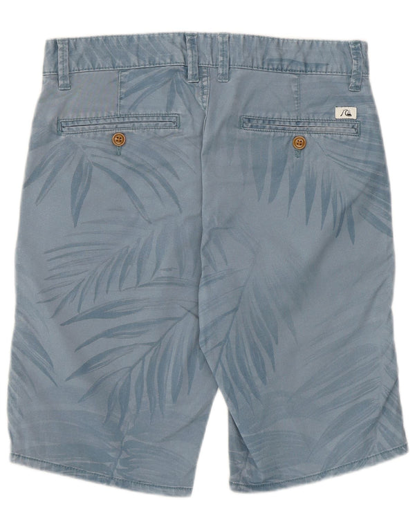 Quiksilver Mens Chino Shorts W28 Pequeno Azul Floral Algodão
