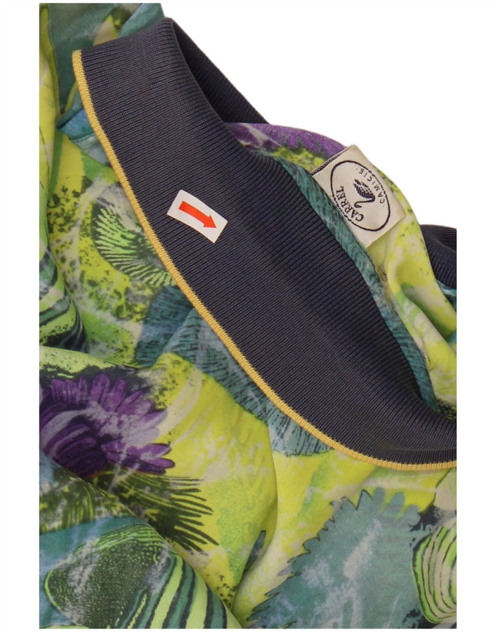 CARREL Camisa masculina de manga curta com padrão abstrato pequena multicolorida