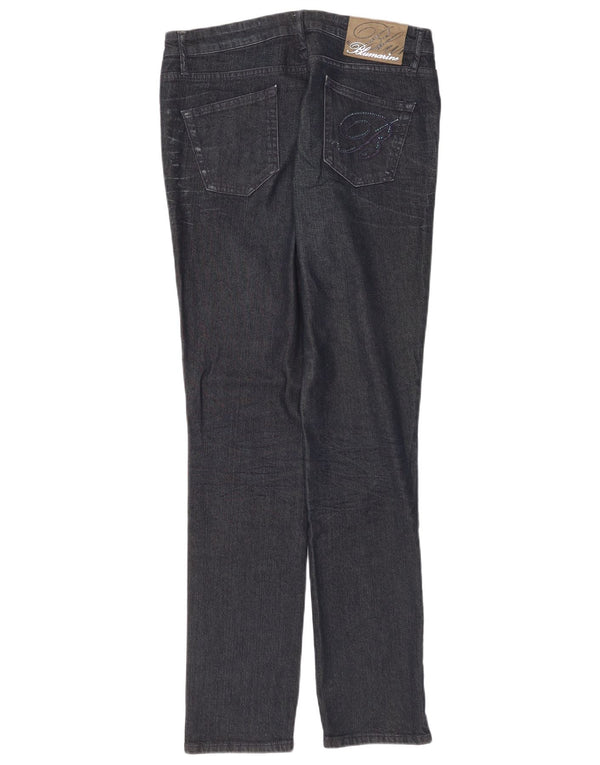 Blumarine Jeans Slim Feminino IT 46 Grande W32 L34 Azul Marinho Algodão