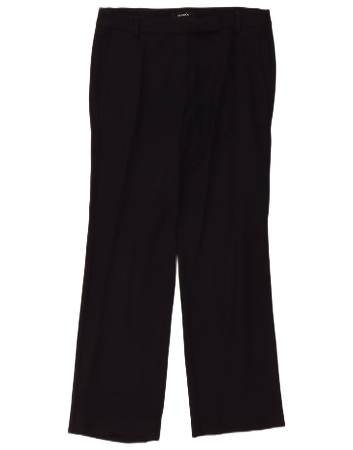 Calça feminina de terno reto Max & Co. W32 L30 azul marinho