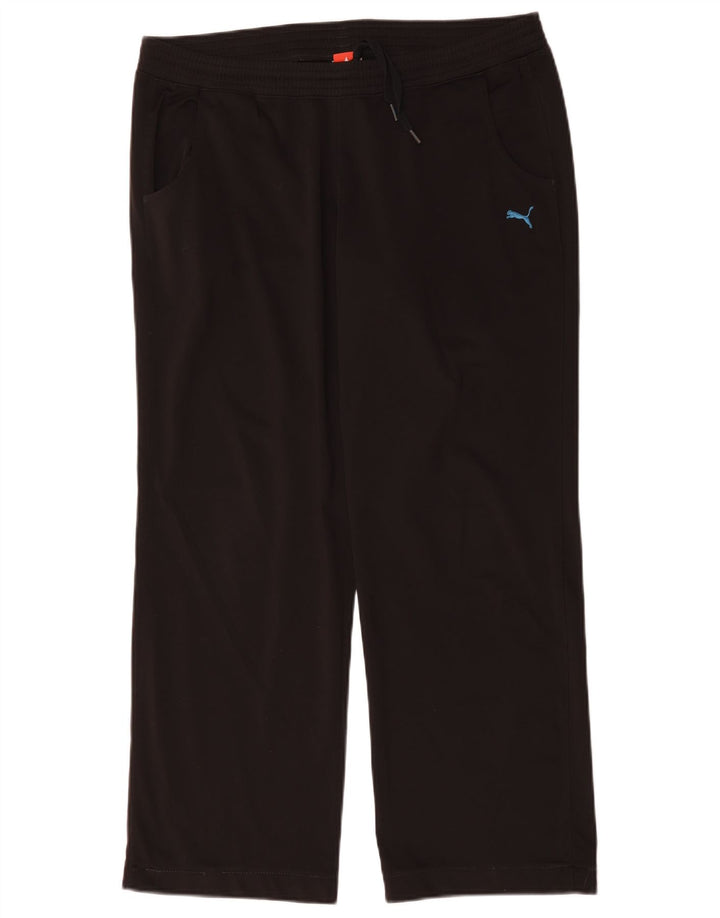 Calça de treino feminina Puma UK 16 grande poliéster preto