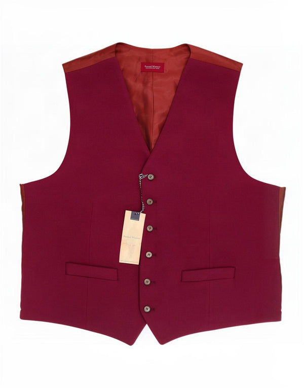 Colete masculino Samuel Windsor Reino Unido 44 XL marrom lã nova