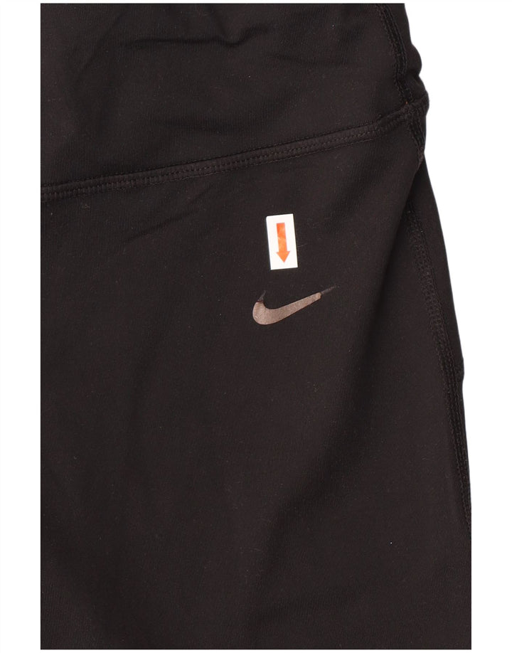 Leggings Nike Dri Fit Capri Femininas UK 14 Grande Poliéster Preto