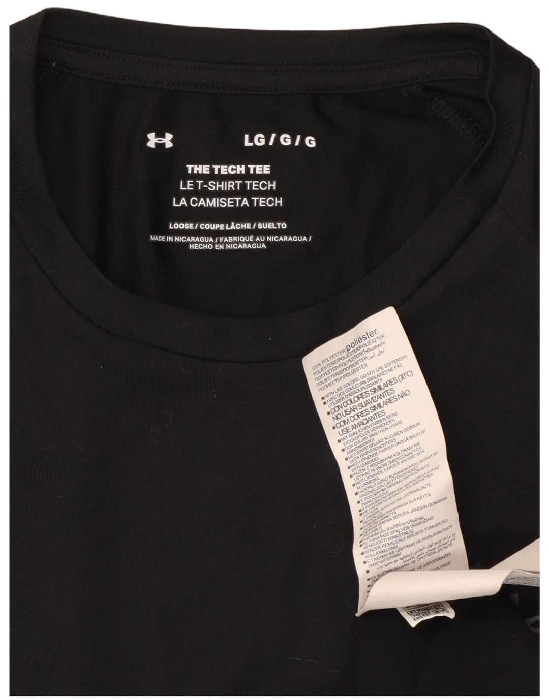 Camiseta masculina Under Armour grande poliéster preto