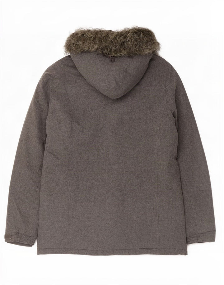 Jaqueta Parka com capuz feminina Mountain Warehouse UK 12 poliéster cinza médio