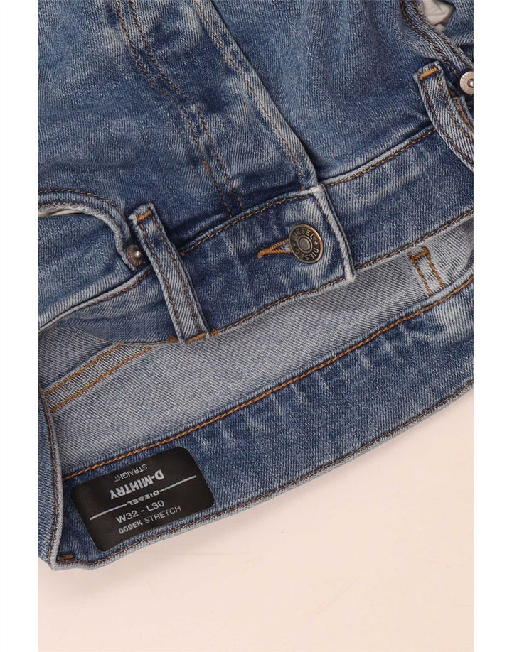 Jeans feminino diesel D-Mihtry reto W32 L30 algodão azul