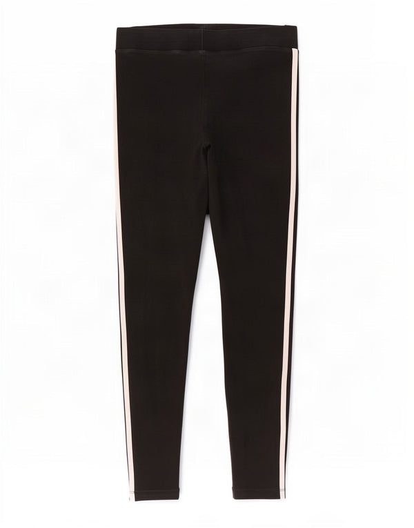 Leggings Adidas Femininas UK 10 Pequenas Algodão Preto