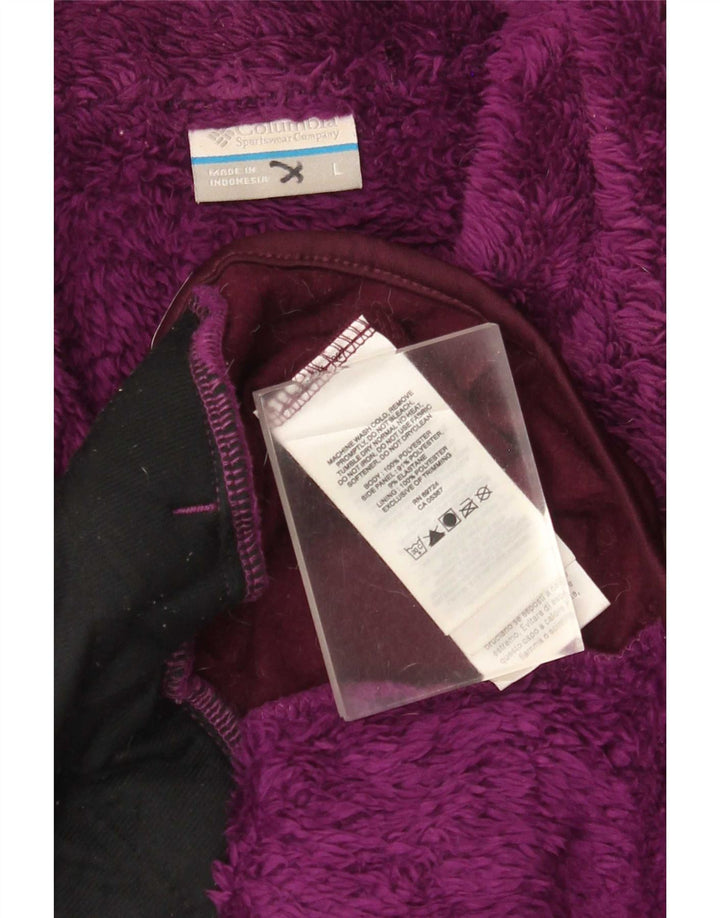 Jaqueta de lã feminina Columbia UK 16 grande poliéster marrom